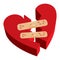 Broken heart band-aids