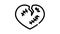 broken heart black icon animation