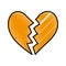 broken heart icon divorce end of love symbol