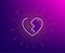 Broken heart line icon. Love crush sign. Vector