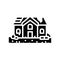broken house disaster glyph icon vector illustration