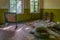 Broken interior of kindergarten in Chernobyl exclusion zone in the Ukraine