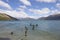 Broken jetty alongside Lake Wakatipu, Glenorchy, New Zealand