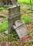 Broken jewish headstone