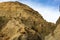 Broken ladders mark the descent down cliffs at Whale Chine, Isle of Wight Uk