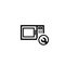 Broken microwave outline icon