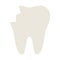 Broken molar vector icon flat isolated