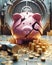 Broken Piggy Bank Personal Debt Bubble Dollars Saving Money Banking Global Currency Gold Coins Hammer AI Generated