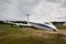 Broken plane for training at the training ground of the Noginsk Rescue Center, Moscow region, Russia