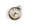 Broken pocket watch white background