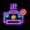 Broken Printer neon glow icon illustration