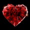 Broken red heart