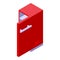 Broken refrigerator icon isometric vector. Repair appliance