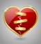 Broken and repaired heart icon