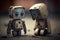 broken robot dolls in sad robot concept