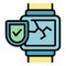 Broken smartwatch icon vector flat