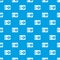 Broken technology pattern vector seamless blue