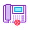 Broken Telephone Icon Vector Outline Illustration