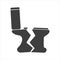 broken toilet bowl icon on white background