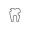Broken tooth outline icon