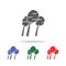 broken tree, hurracian disaster, strong wind effects on tree icon. Elements of desister multi colored icons. Premium quality graph