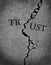 Broken Trust Represented by Cracked Cement