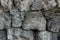 Broken uneven edge gray stone background tough weathered natural
