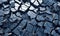 Broken wall. Crash blue wall background. For banner, postcard, book illustration. Created with generative AI tools