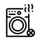 Broken Washer Icon Vector Outline Illustration