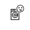 Broken washing machine outline icon