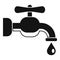 Broken water tap icon, simple style