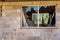 Broken Window In Abandoned Decaying House Ruin