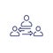 broker or mediator line icon on white