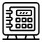 Broker money safe icon, outline style