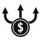 Broker money scheme icon, simple style