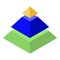 Broker pyramide icon, isometric style