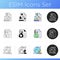 Broker service icons set