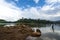 Brokopondo lake reservoir and Ston Island in Suriname