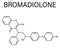 Bromadiolone rodenticide molecule. Vitamin K antagonist. Skeletal formula.