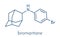 Bromantane asthenia drug molecule. Also used in sports doping. Skeletal formula.