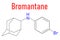 Bromantane asthenia drug molecule. Also used in sports doping. Skeletal formula.