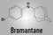 Bromantane asthenia drug molecule. Also used in sports doping. Skeletal formula.