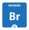Bromine Chemical 35 element of periodic table. Molecule And Communication Background. Chemical Br, laboratory and science