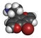 Bromo-dragonFLY hallucinogenic drug molecule. 3D rendering. Atoms are represented as spheres with conventional color coding:.