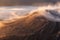 Bromo volcano infernal landscape.