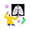 Bronchial asthma diagnosis abstract concept vector illustration.