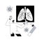 Bronchial asthma diagnosis abstract concept vector illustration.