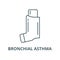 Bronchial asthma vector line icon, linear concept, outline sign, symbol