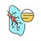 bronchitis disease color icon vector illustration