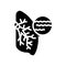 bronchitis disease glyph icon vector illustration